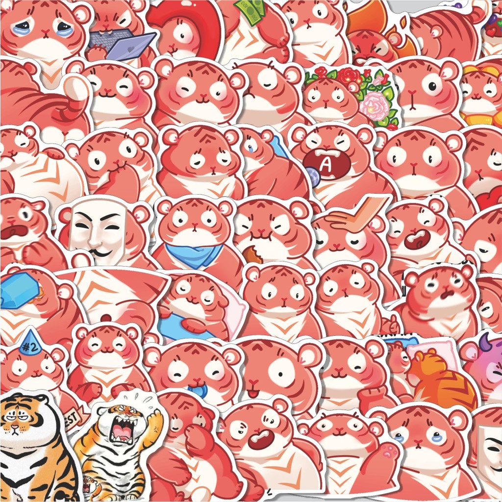 

Stiker Cutting Pack Stiker Cute Animal Harimau Roulette Isi 100Pcs Series Aesthetic Lucu Keren Untuk Koper Bahan Vynil