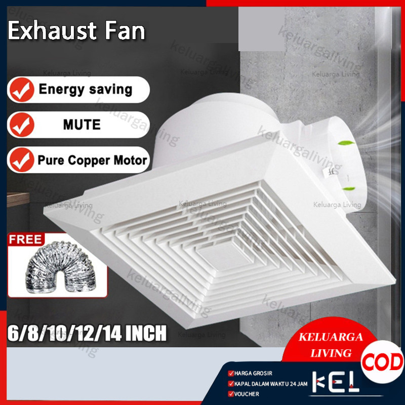 Ducting Exhaust Fan Plafon 12 Inch kipas angin blower atap 10 inch Dinding/Ducting Exhaust Fan Plafo