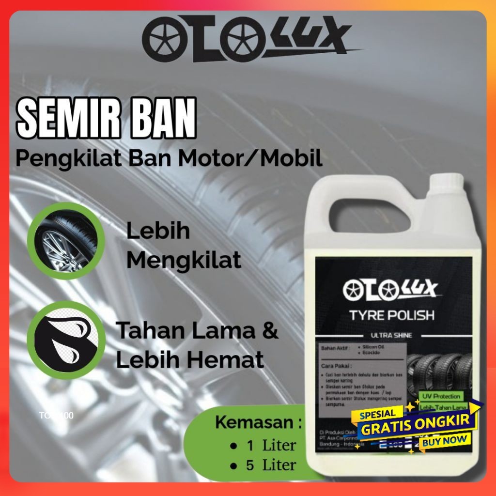 Semir Ban Galon 5 Liter - Semir Ban Literan - Semir ban Premium - Semir ban Otolux Powerlux