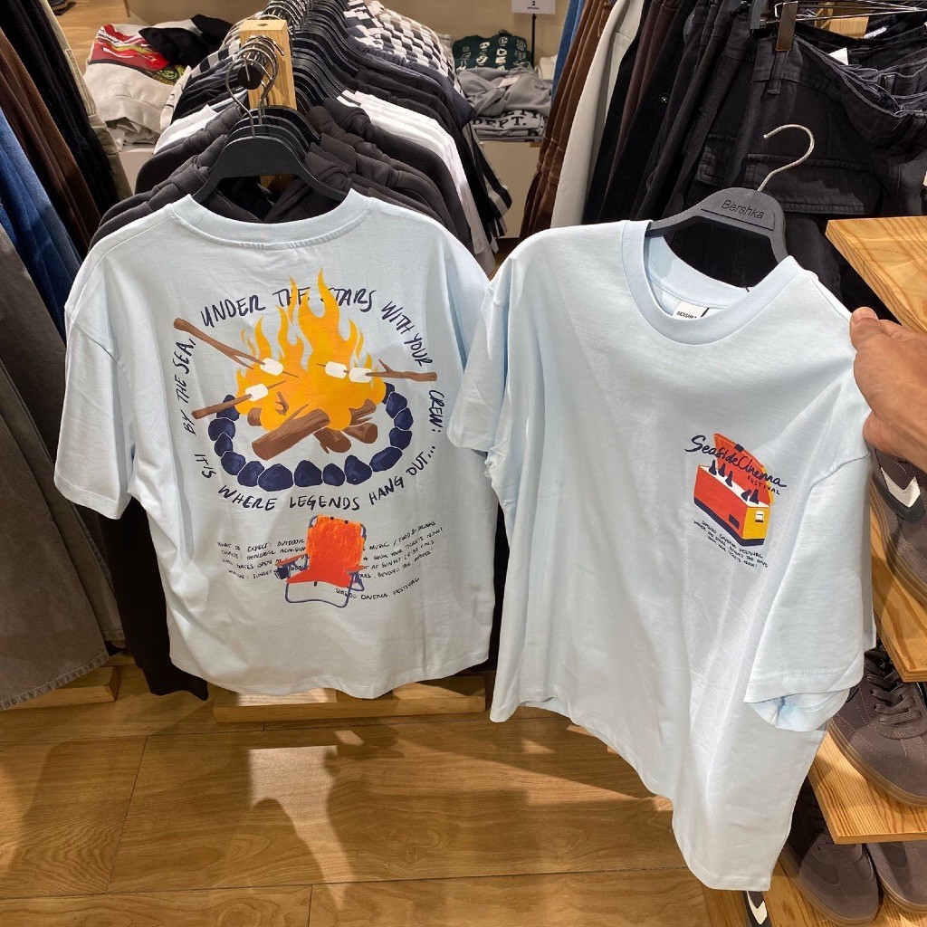 Kaos T-shirt Tshirt Bershka (Man) 1:1 unisex full tag