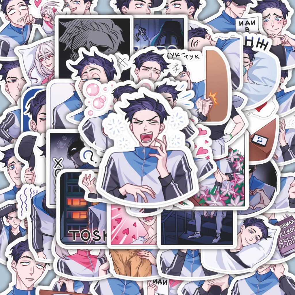 

100PCS Lucu Stiker Funny Karakter Leonid Stiker Aesthetic Stiker Anti Air Stikers Berperekat Waterproof sticker decal buat Motor Helm Buku Journal Koper Casing HP Laptop Botol Minum Hadiah anak