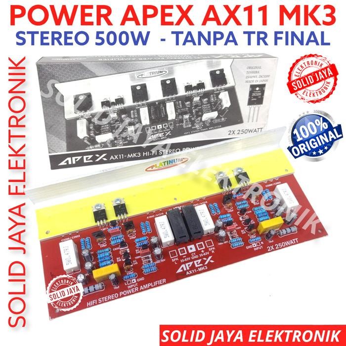 KIT POWER STEREO APEX AX11 MK3 500W MK-3 KIT HI FI STEREO POWER AMPLIFIER 500 WATT AX 11 AX-11 MK 3 