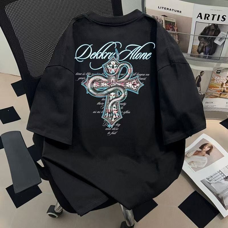 Outlets Chrome Hearts Medusa 100% Cotton Heavyweight Kaos Boxy Fit T Shirt Unisex T Shirt Vintage Pr