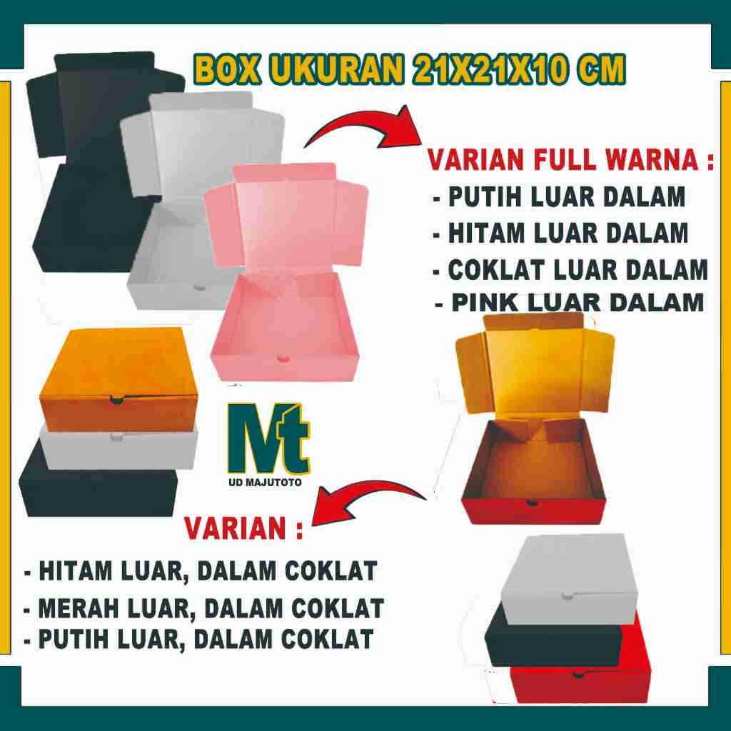 

Box 21x21x10 Cm / Box Lipat Depan / Box Hampers / Box Kotak Kado