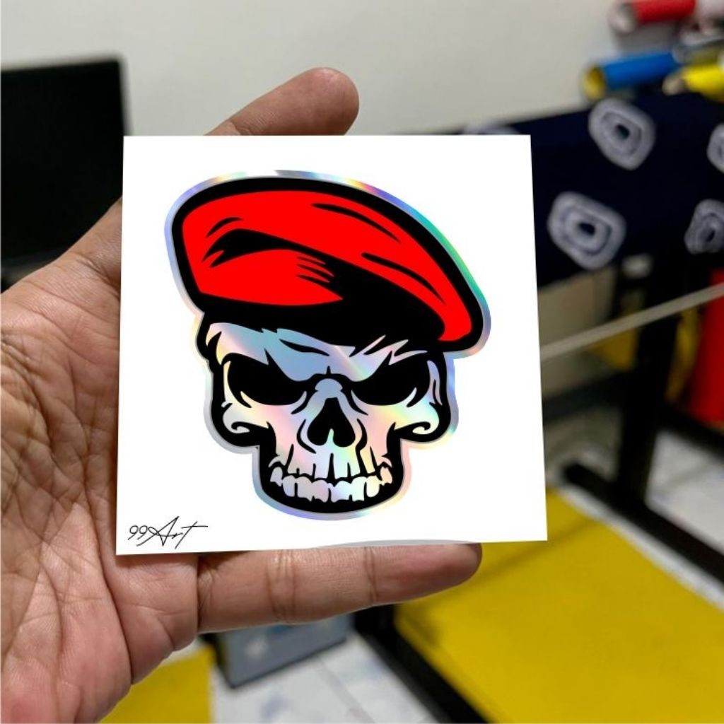Stiker Kabaret Merah, Kabaret Hijau, Stiker Tengkorak, Stiker Hp, Motor, Stiker Reflektive Nyala