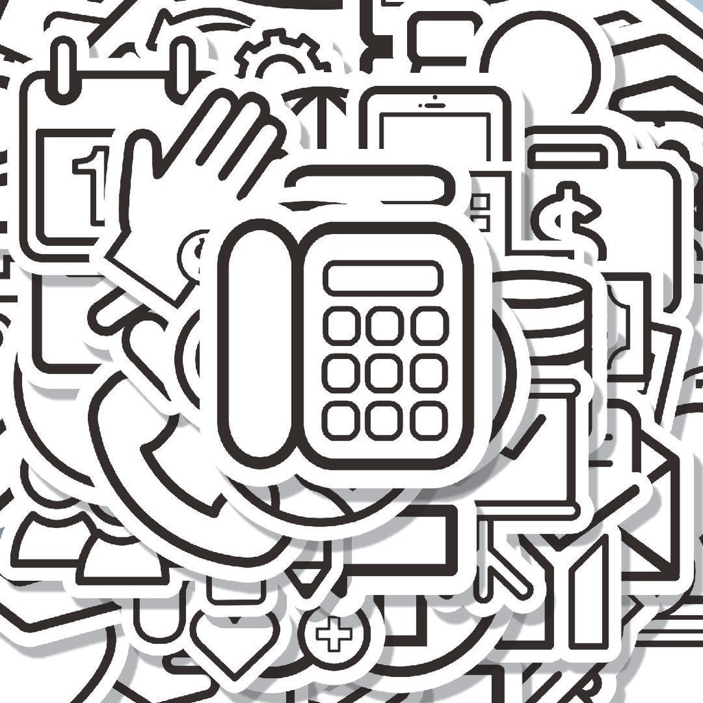 

100PCS Lucu Stiker Icon UI [User Interface] Stiker Aesthetic Stiker Anti Air Stikers Berperekat Waterproof sticker decal buat Motor Helm Buku Journal Koper Casing HP Laptop Botol Minum Hadiah anak