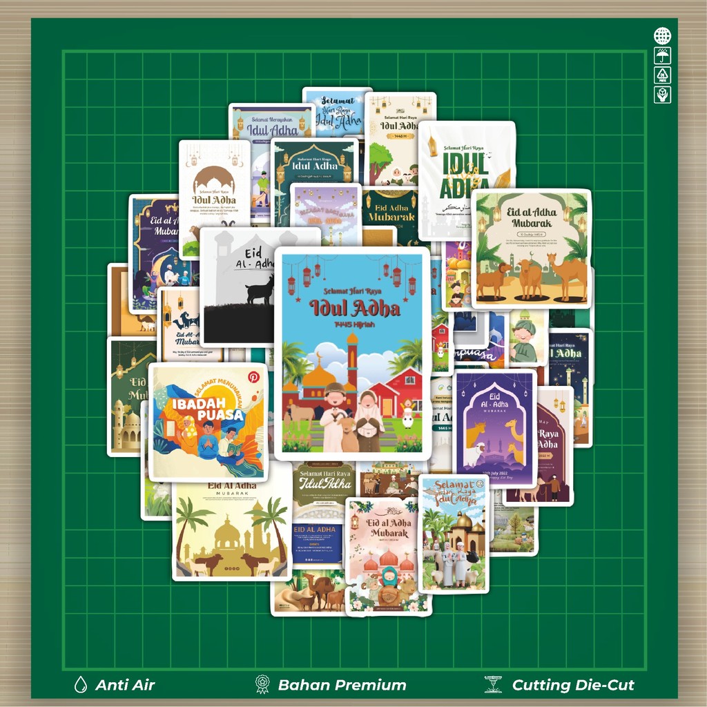 

HOT 50 PCS STIKER Stiker Tema Idul Adha V1 Stiker Fashion Cars Decal Dingin Kartu Album Custom Vinyl Anti Air- Sticker Aesthetic Buku Journal Koper Casing HP Tablet Laptop Helm Motor Botol Minum