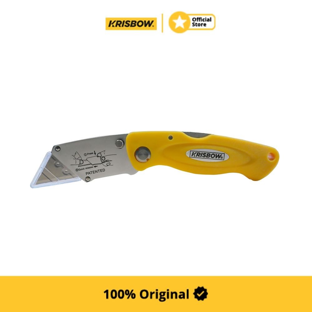 Original Krisbow Folding Knife Pisau Lipat Multifungsi Lrukf1