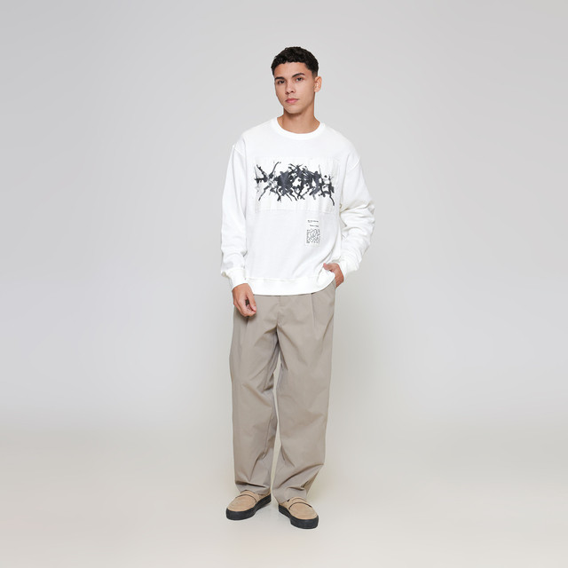 ZES Artwork Patch Zeus Fit Zachry Sweater Pria ZACHRY-2 122729129
