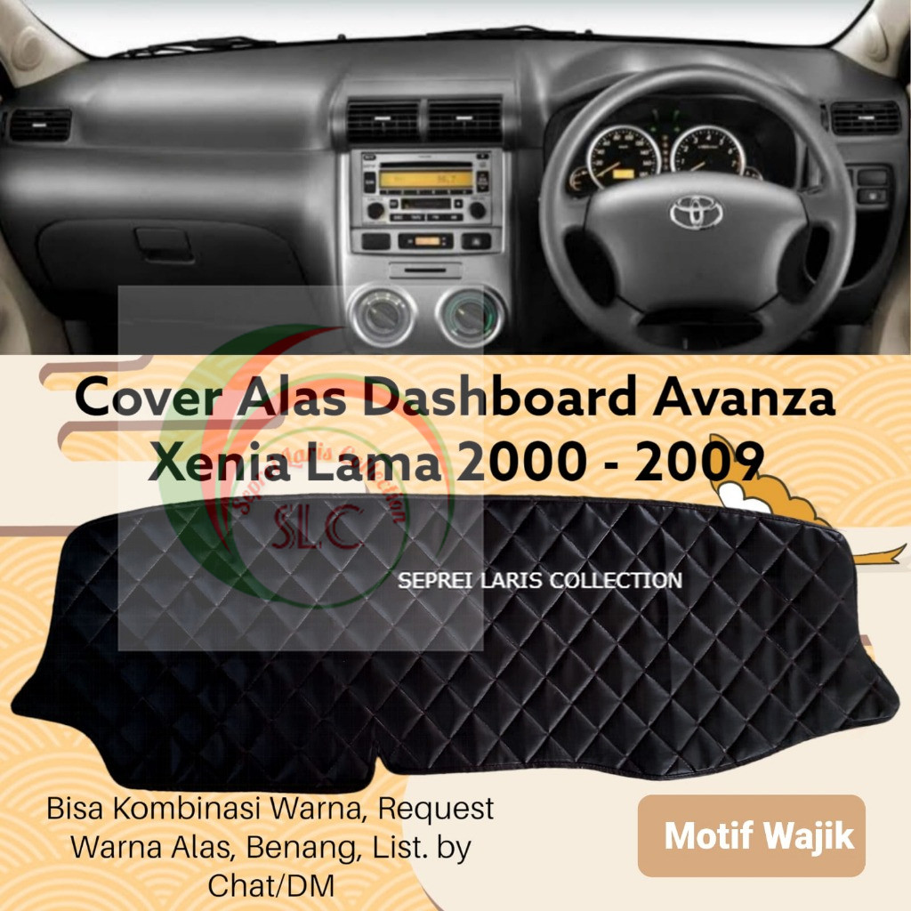 Cover Alas Dashboard Mobil Avanza Xenia Lama Pelindung Dasbor Asesoris Variasi Motif Wajik 2000-2008