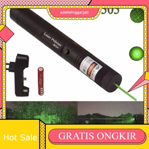 GREEN LASER POINTER TYPE 303 BATRAI CAS