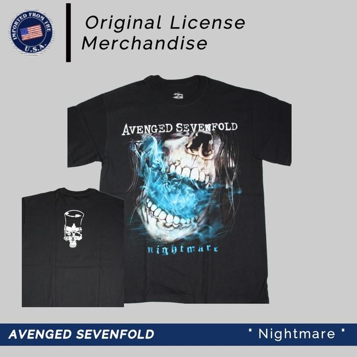 (COD) Avenged Sevenfold Original T shirt Kaos Band Metal Rock Tag Official A7X ORI - S