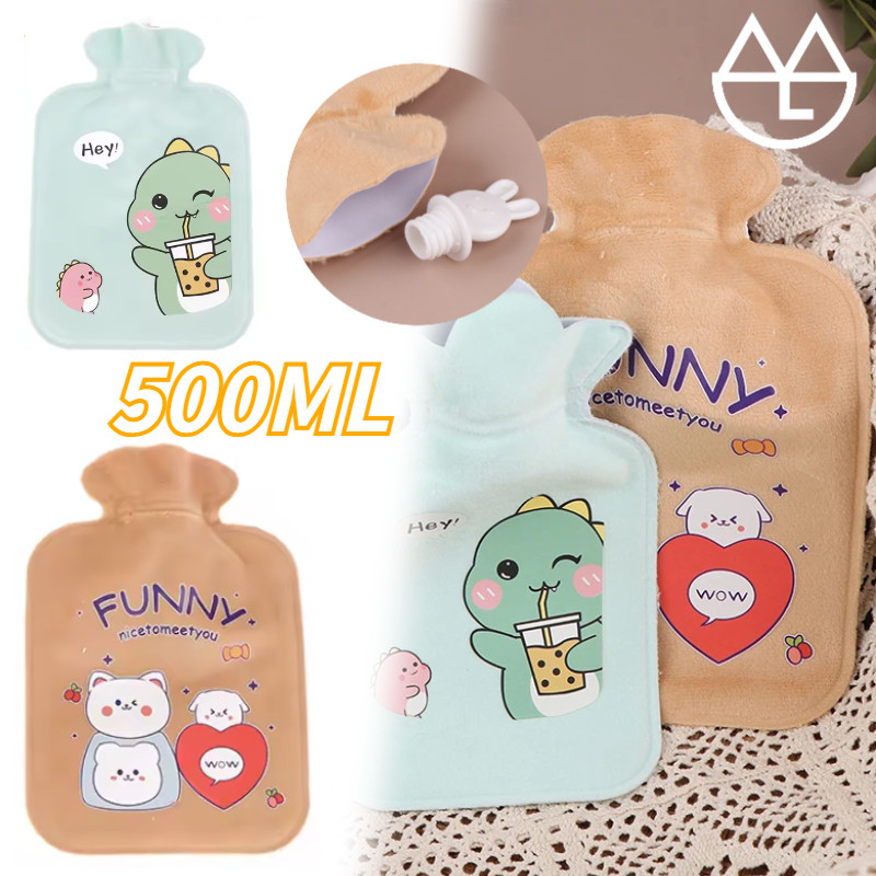 500ML Kantung Kompres Air Panas/Kompres Perut Air Panas/Kantung Kompres Air Panas Pereda Nyeri Perut