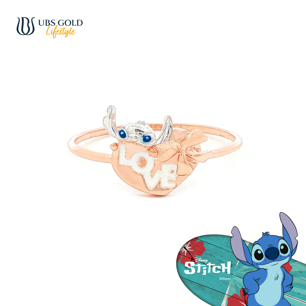 UBS Gold Cincin Emas Disney Stitch - Ccy0224 - 17K