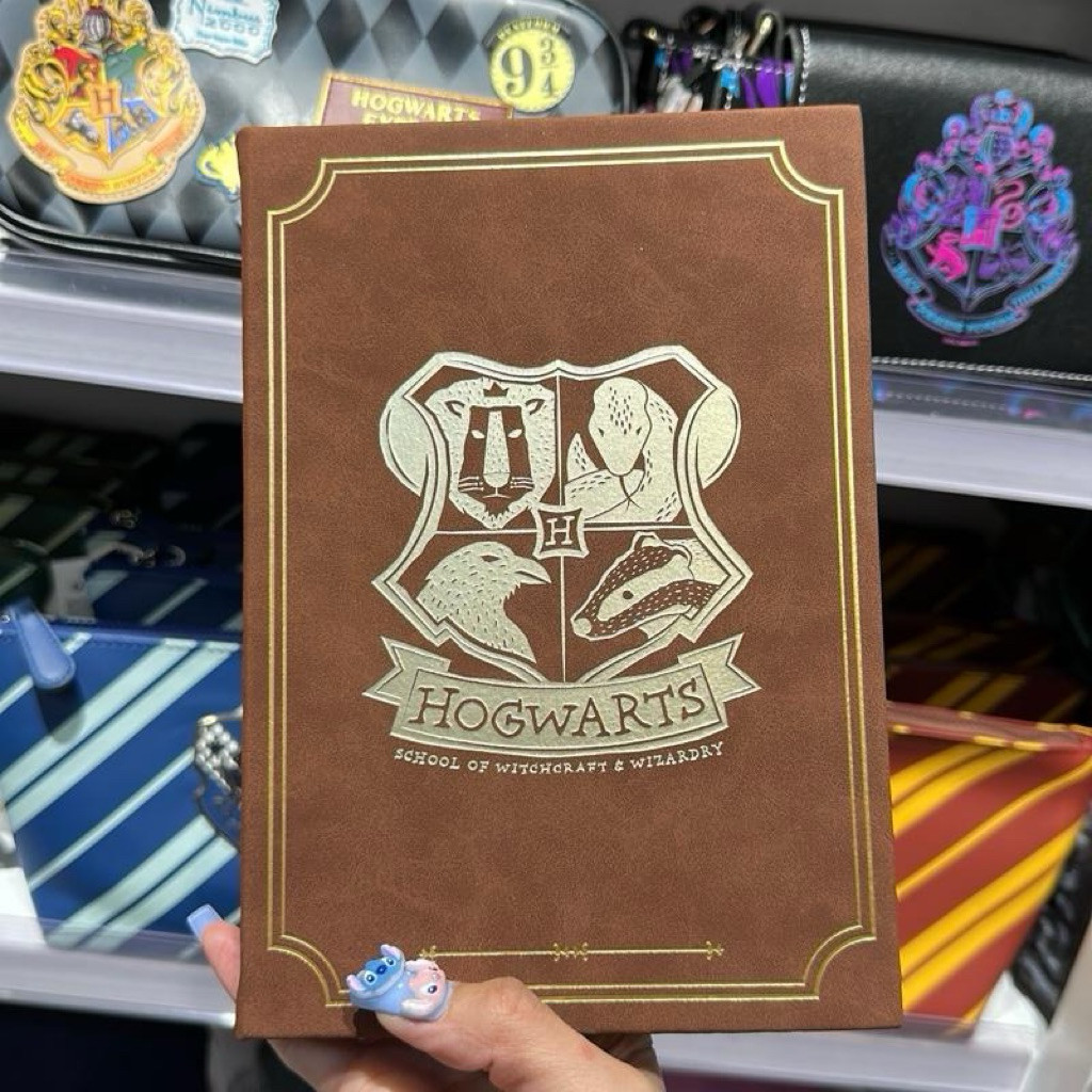 

MINISO Harry Potter Collection Hogwarts Hardcover Book with Stripped Edged Buku Notebook