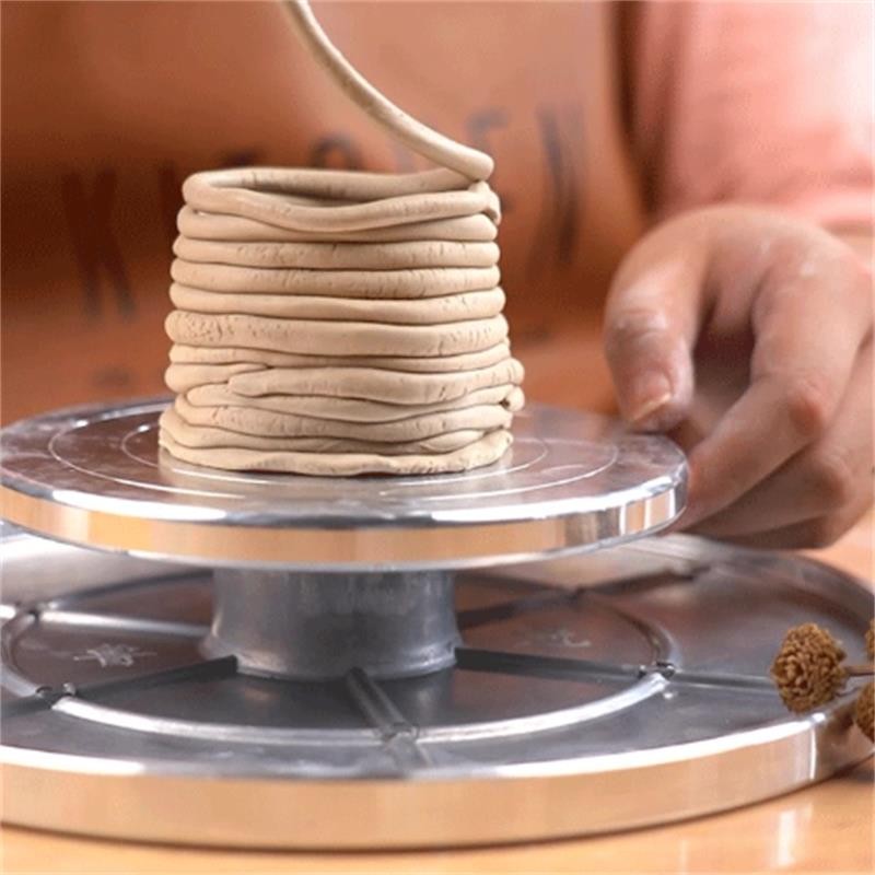 

Double-Sided Pottery Wheel Aluminum Turntable 15/20/25/30cm Pottery Wheels Forming Turntable Sculpture Ceramic DIY Clay Tool