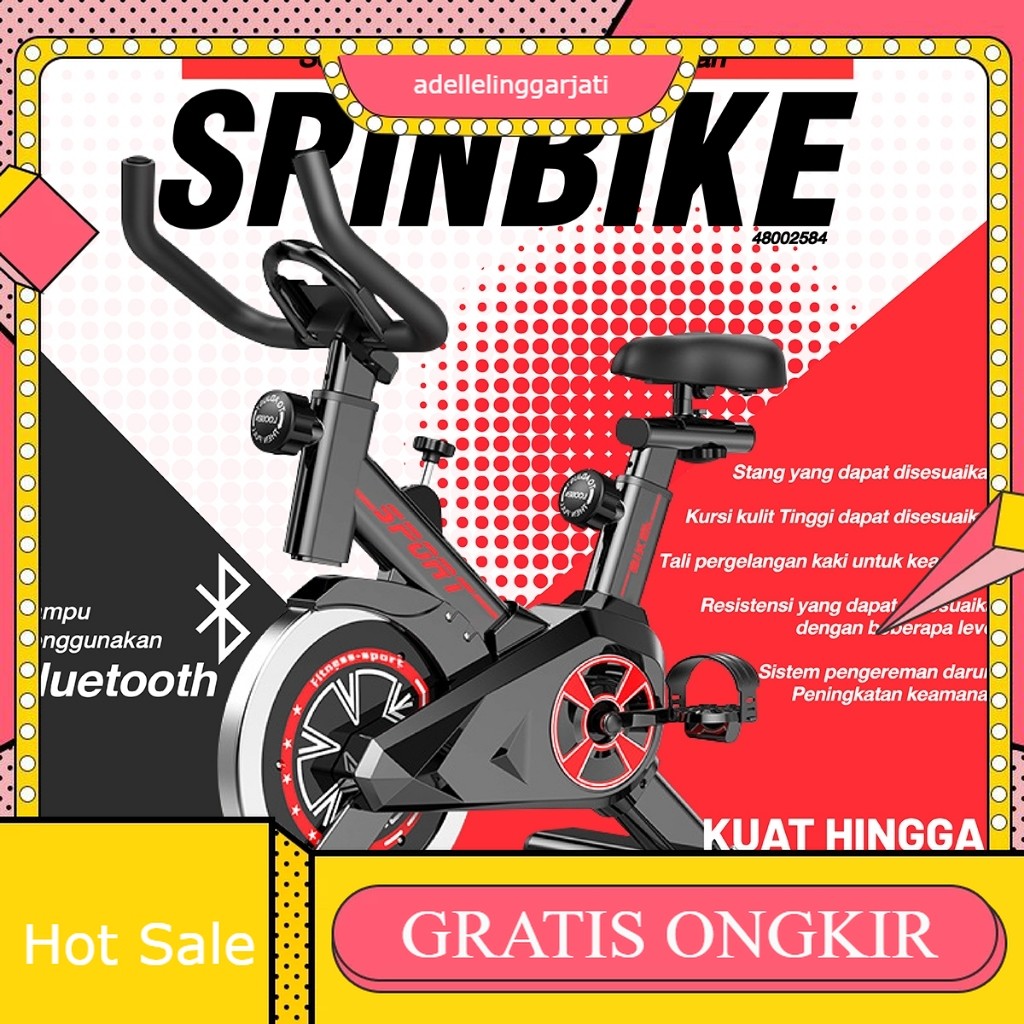SPORT Sepeda Statis Spin Bike Magnetic Alat Fitness Cardio Kesehatan Jantung KUAT HINGGA 120KG