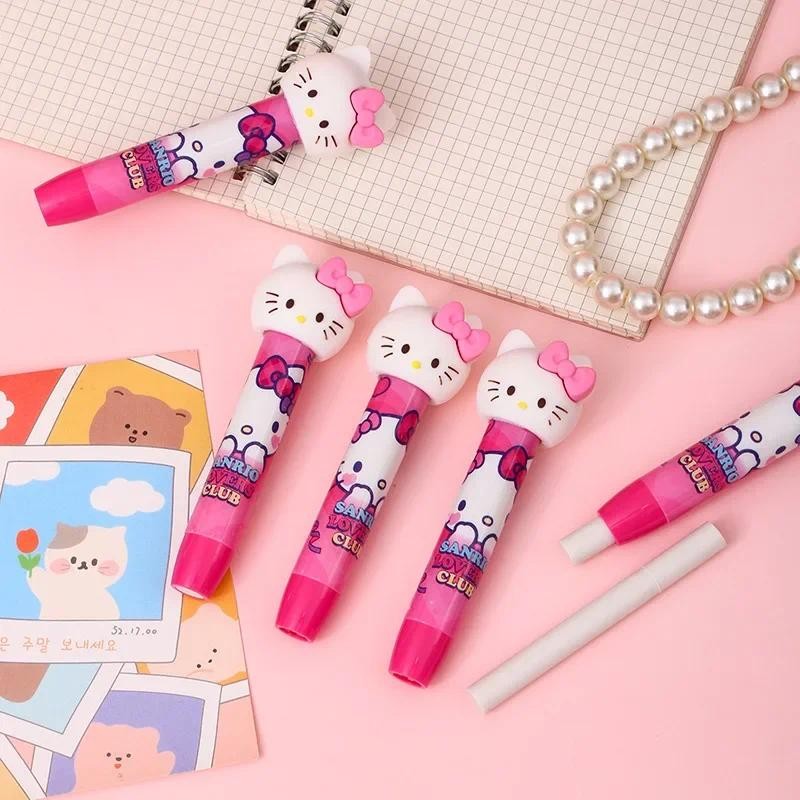 

Sanrio Hello Kitty anime peripheral cartoon cute press non-toxic eraser creative kawaii girly heart student stationery prizes