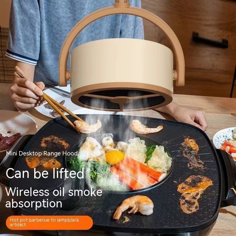 Portable alat penghisap asap/ Mini Cooker Range Hood Portable Alat Penyerap Asap Masakan BBQ Recharg