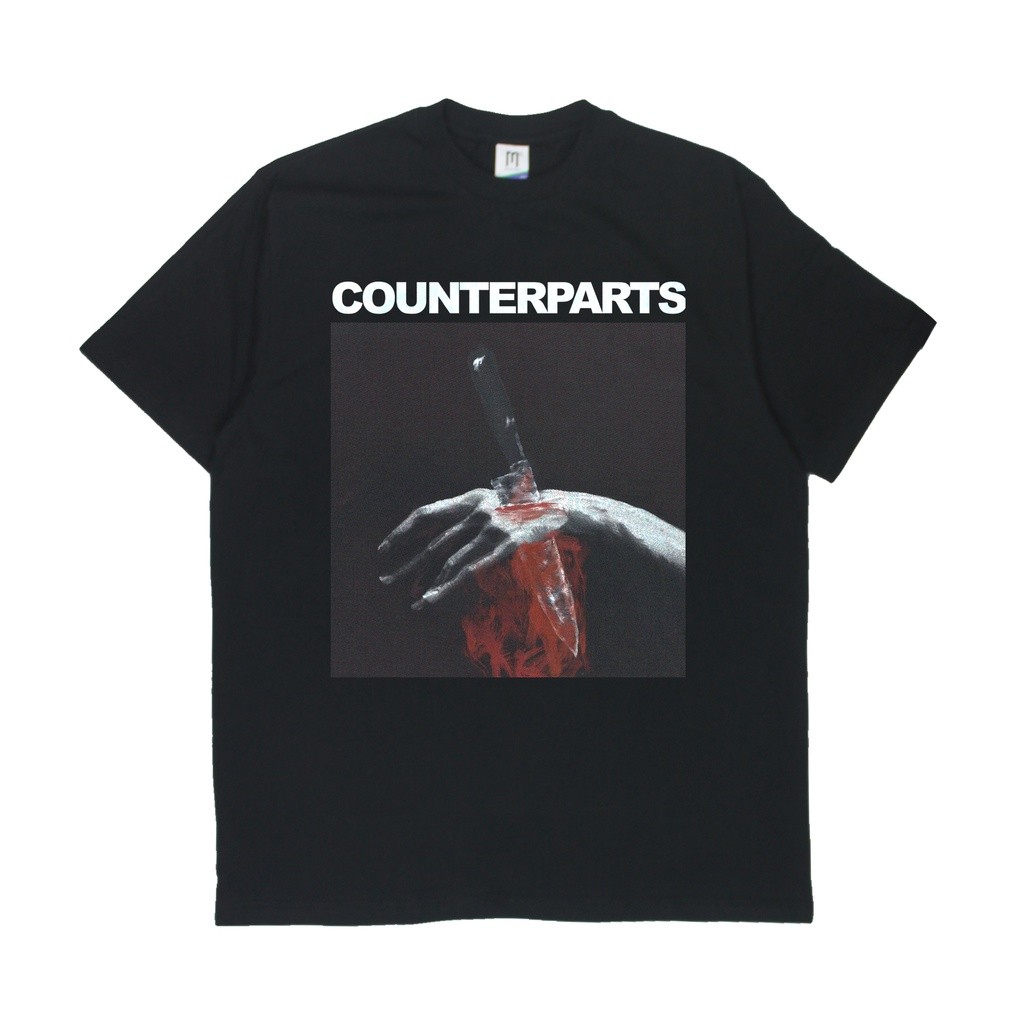 TRADECASE - Kaos Baju Band Counterparts Nothing Left To Love Merchandise Cotton Combed with Plastiso