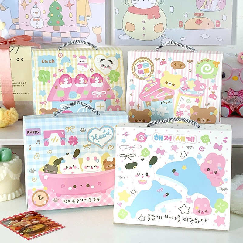 

[GAMGAM] Cartoon Briefcase Series Goodie Box Hampers Gift Packaging Bag Kantong Goodie Bag