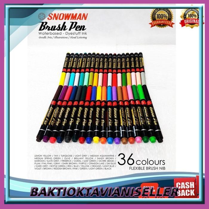 

Brushpen Pulpen Kuas Snowman Set 36 Warna Spidol Kuas Bulu Jakarta - paking pabrik