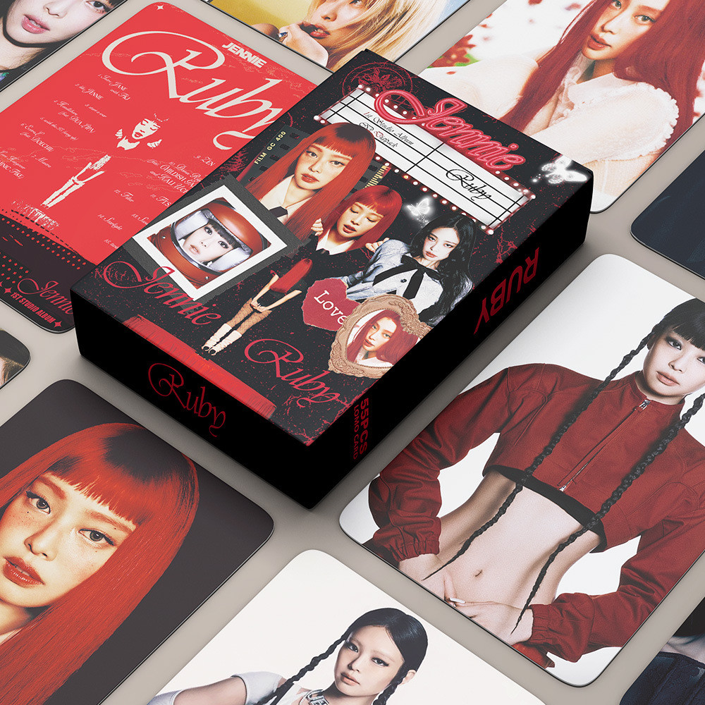 55Pcs/Box Kpop RUBY LIKE JENNIE SOLO Lomo Card New Ablum HD Photo Print Pictures Photocard For Fans 