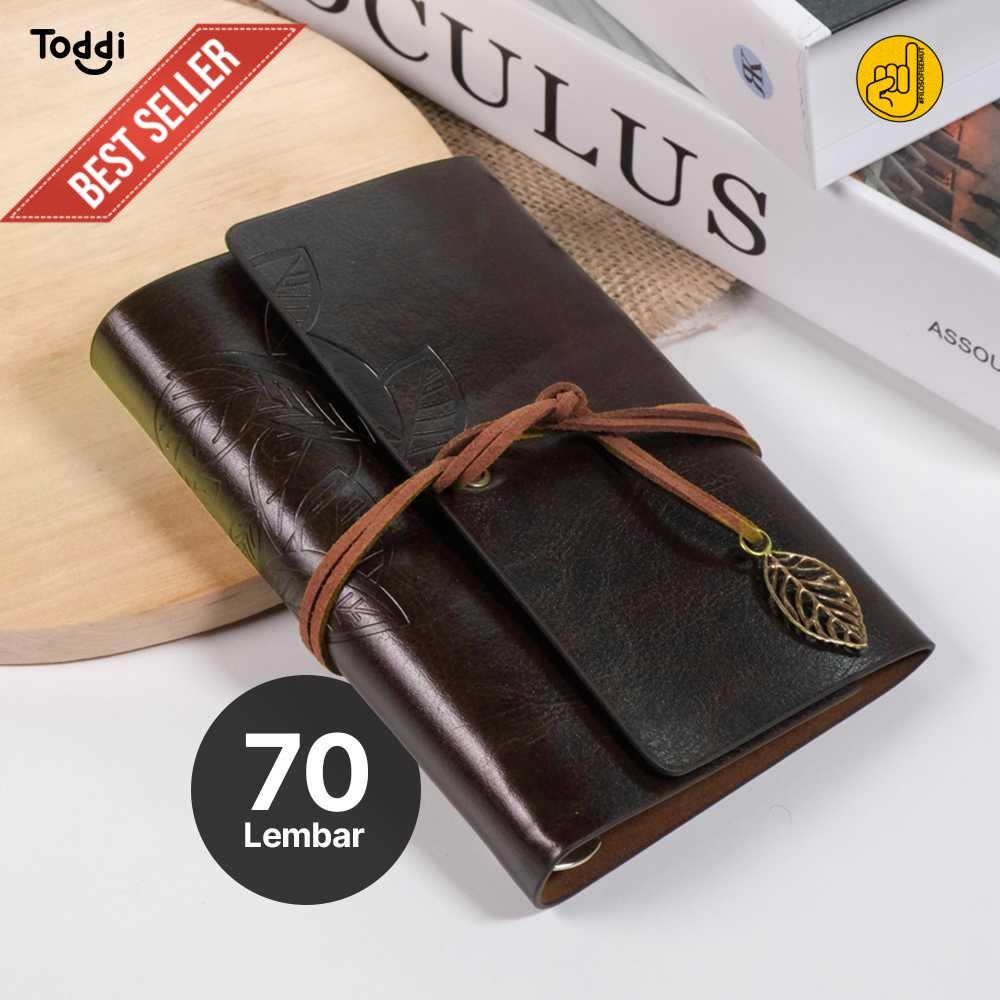 

baldan Toddi PHANTACI Buku Catatan Binder Kulit Retro Leaf Kertas B7 - BSD666 good quality