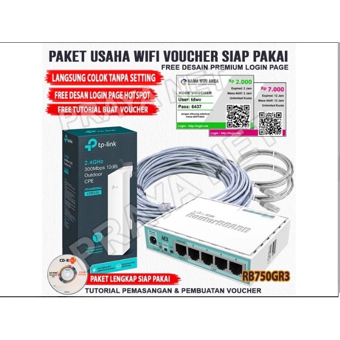 Paket Rt Rw Net Lengkap Usaha Wifi Sistem Hotspot Voucher Full Setting Siap Pakai