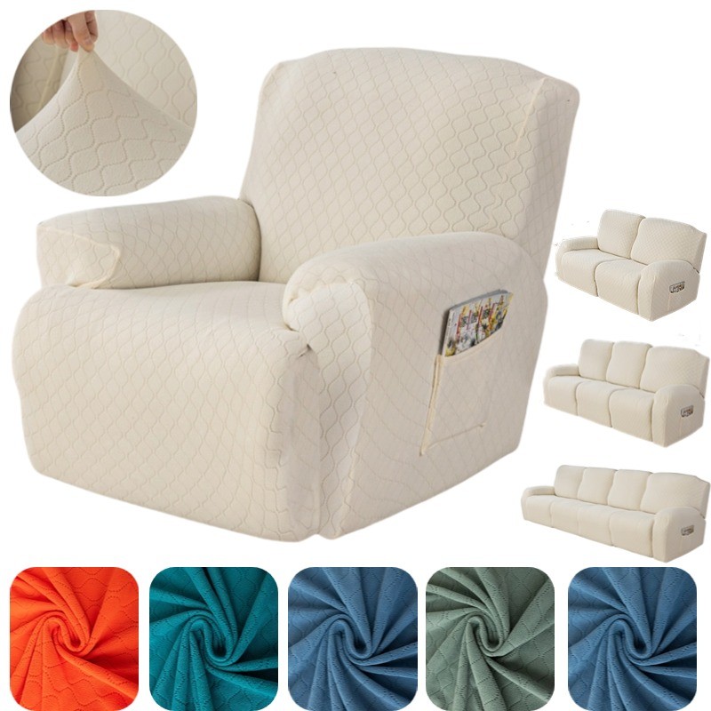 1/2/3 Seater Separated Recliner Sofa Covers Jacquard Recliner Sofa Couch Cover Elastic Recliner Chai