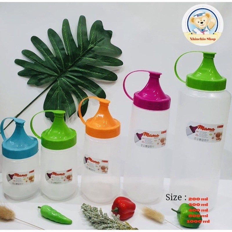 BOTOL KECAP MAMA 200ml 300ml 400ml 500ml 600ml 1000ml ML CLEO / Botol Sambel / Botol Saos / Botol Pl