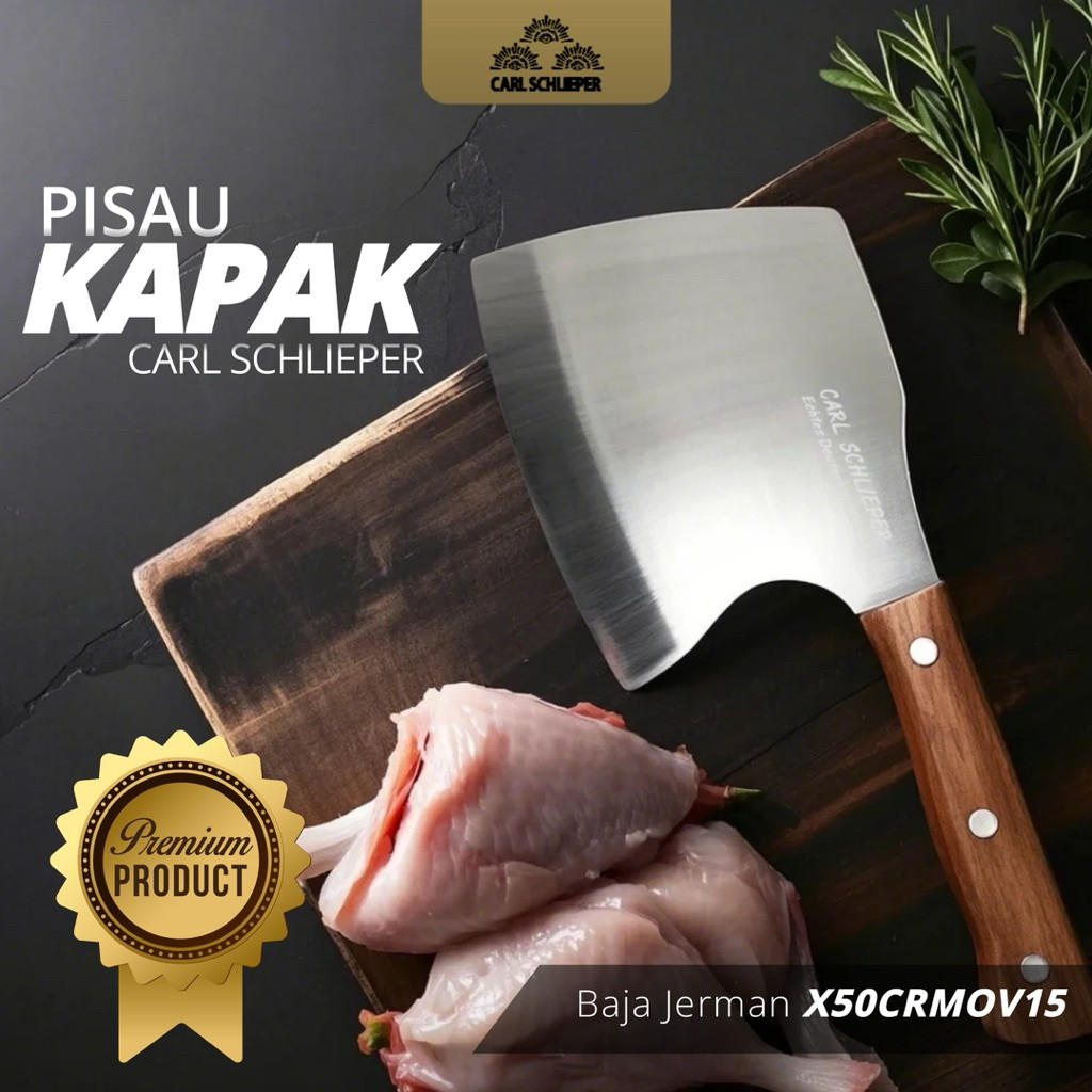 CARL SCHLIEPER Pisau Kapak Kampak Pisau Dapur Kapak Potong Tulang Pisau Daging ChefMurah