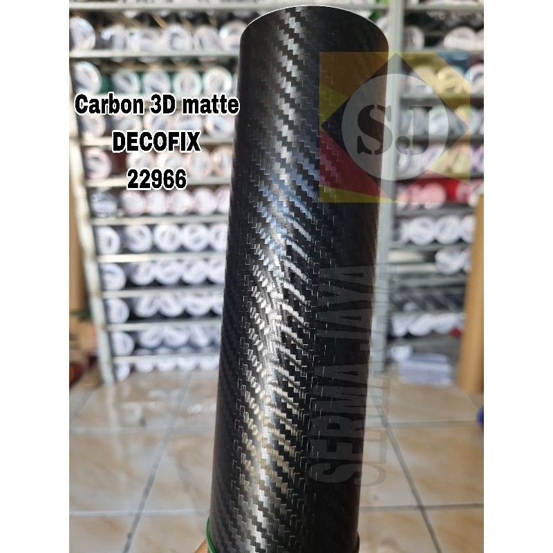 Sticker Stiker Skotlet roll carbon karbon 3D doff matte dop (50cm x 9 meter) motif karbon besar