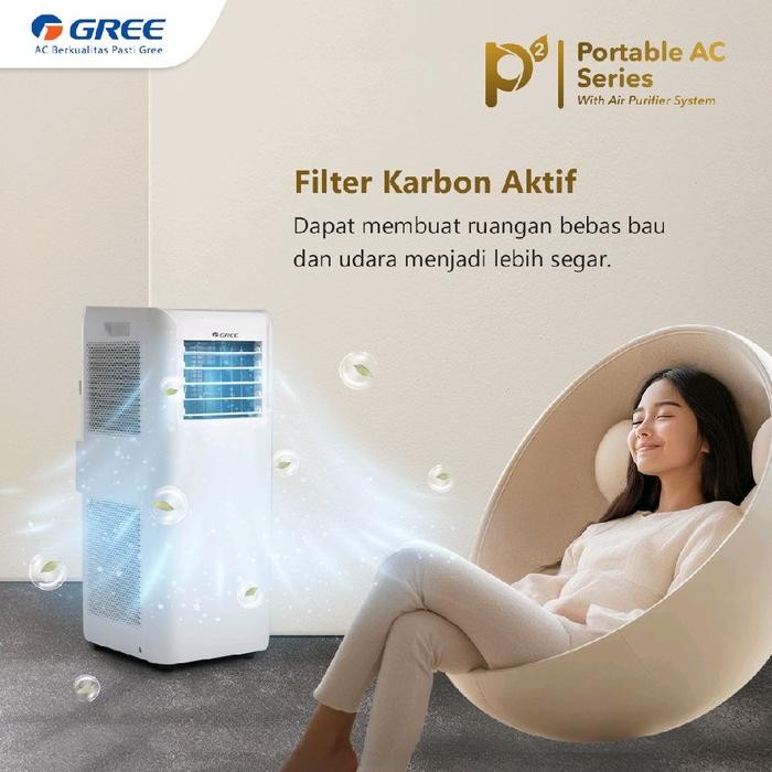 [TERLARIS] AC PORTABLE STANDING GREE 1 PK WITH AIR PURIFIER SYSTEM