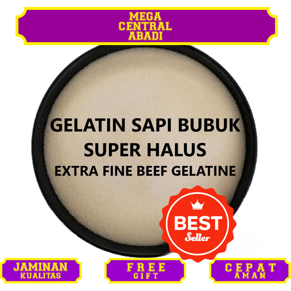 

GELATIN SAPI 1KG BEEF GELATINE BRASIL POWDER ROUSSELOT BUBUK HALUS MASKER SENDI JELLY IMPORT HALAL