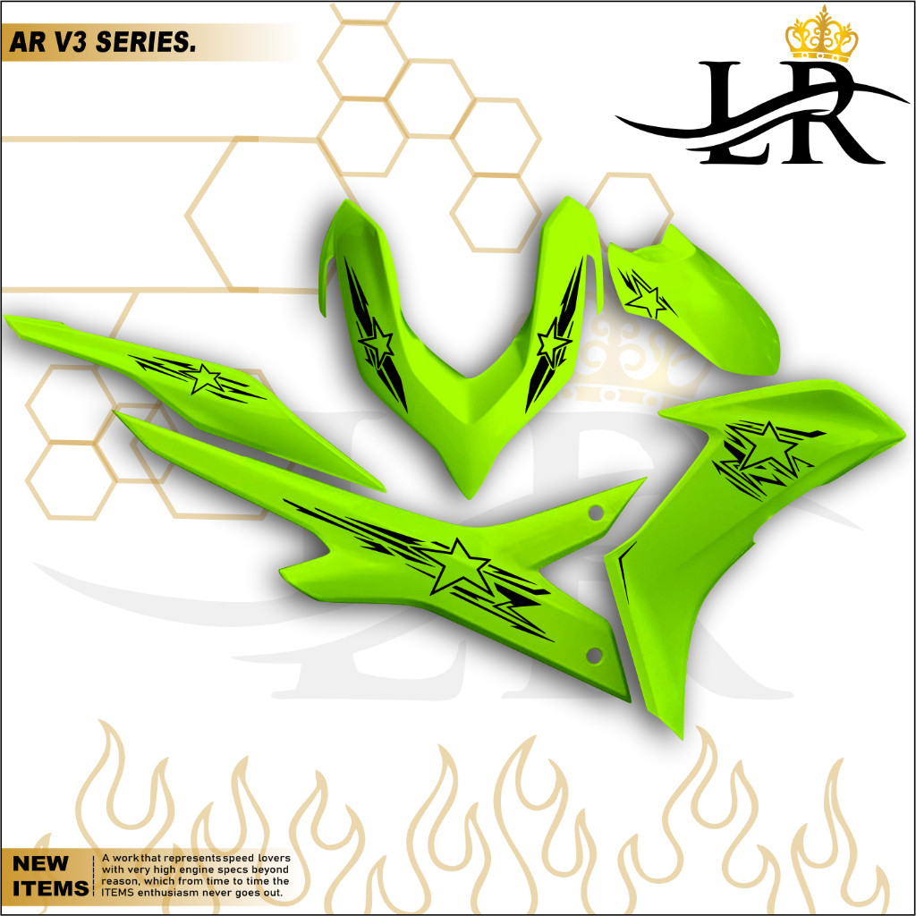 STRIPING VARIASI AEROX NEW BINTANG STIKER BODY AEROX 155 STRIPING NEW AEROX TRANSPARAN CUTTING STIKE