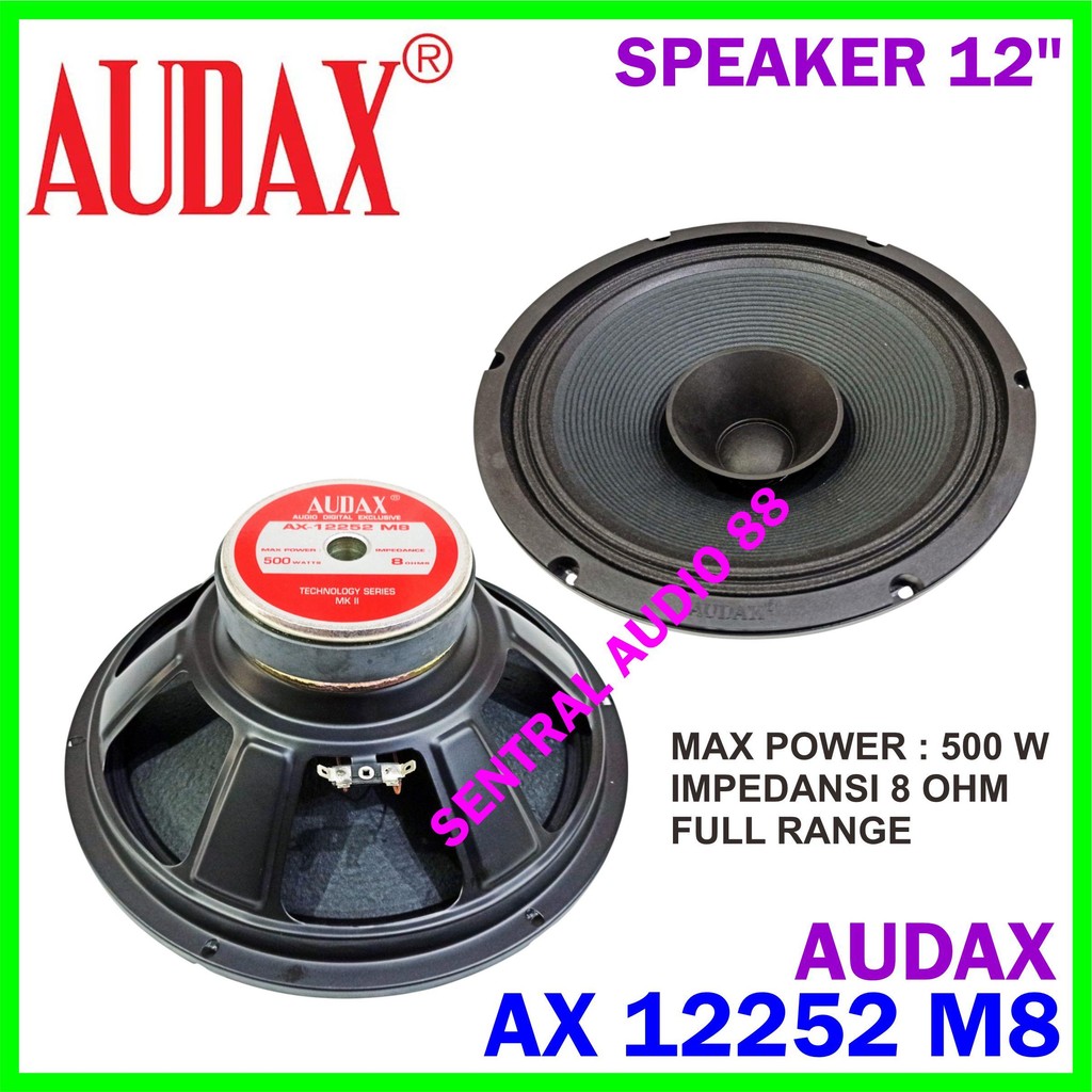 Audax AX 12252 M8 Speaker 12 inch FR Fullrange AX12252 12" 12in Original
