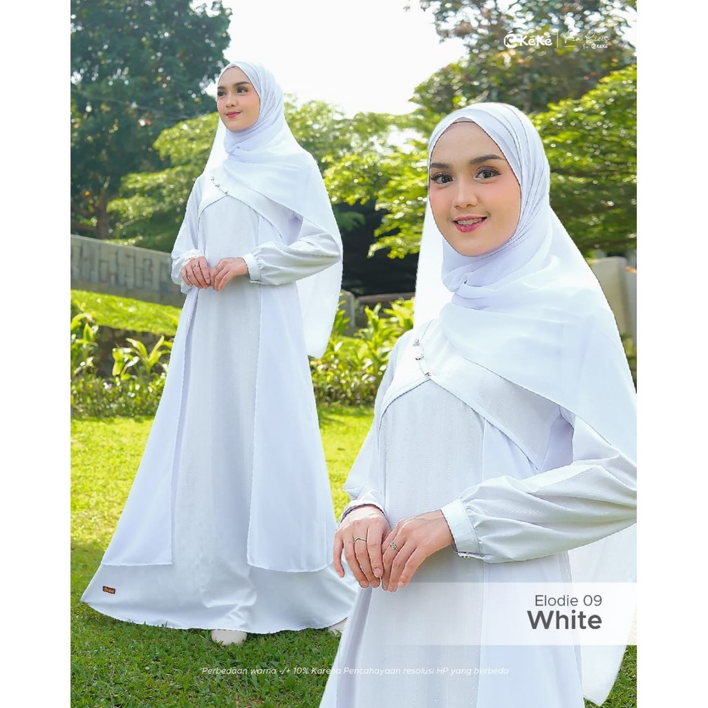 KEKE ELODIE 09 GAMIS DEWASA PUTIH PREMIUM TERBARU 2025 TERMURAH ORIGINAL