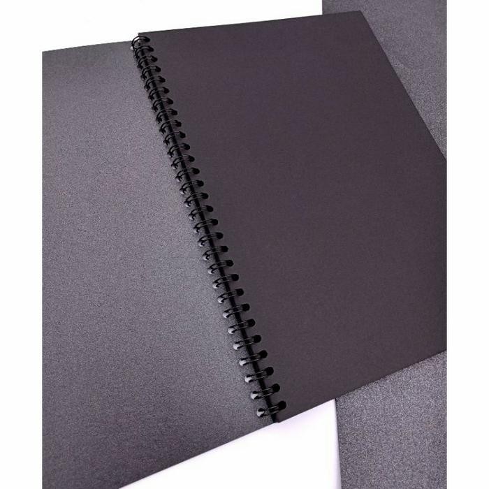 Promo[BEST SELLER] Sketchbook Hitam a4 / Buku Sketsa Hitam Polos Black Paper / Sketchbook - Hitam