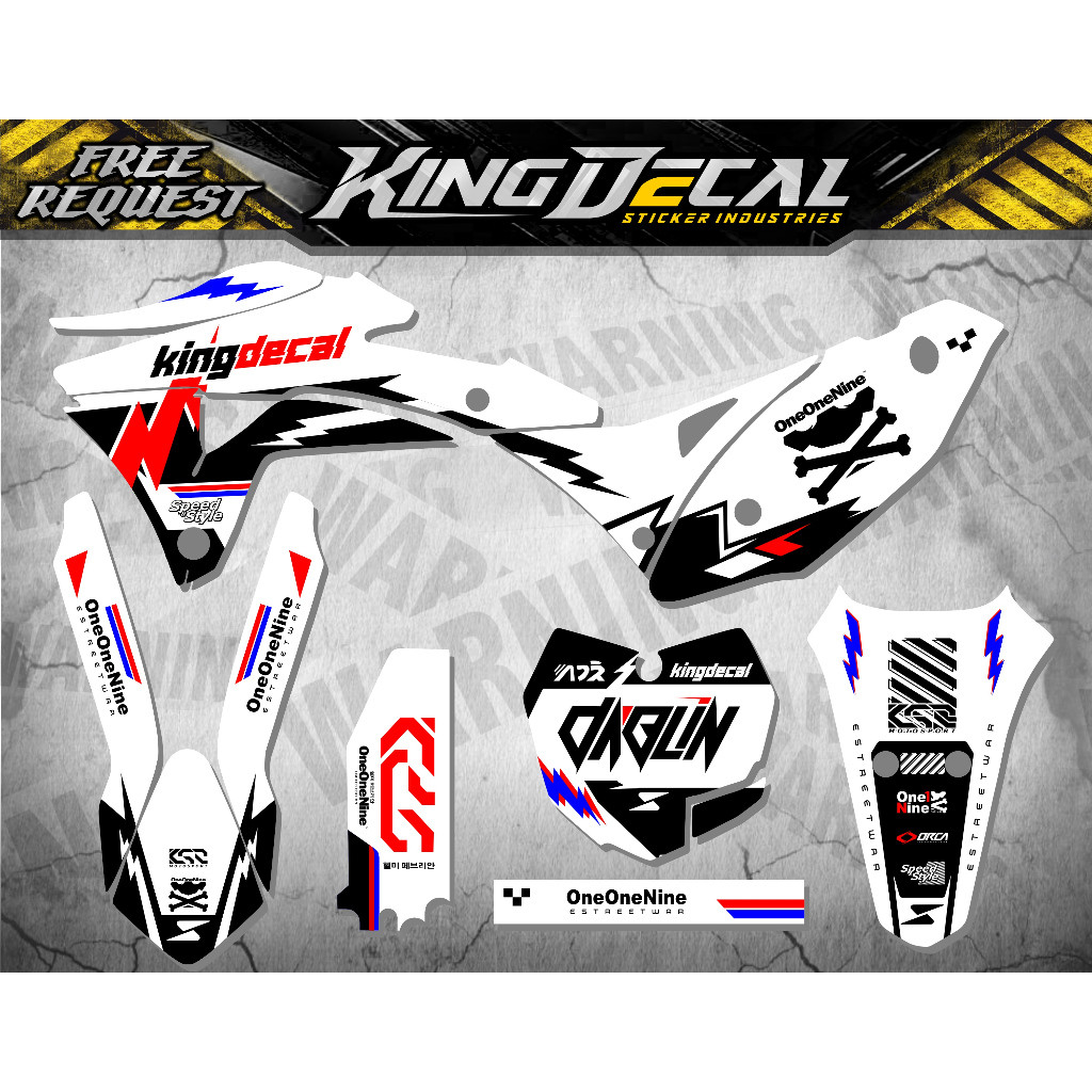 DEKAL / DECAL    KLX GORDON FULL BODY /  GORDON /  STIKER VARIASI KLX GORDON /  KLX STRIPING GORDON 