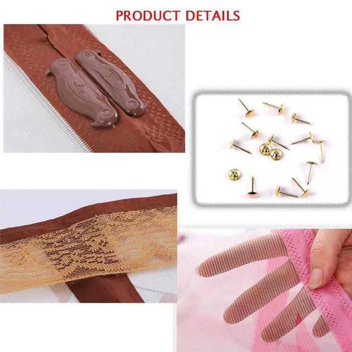 Jaring Kasa Kelambu Pintu Rumah Kamar Kasur Bayi Anti Nyamuk Serangga Selambu Tirai Biru Putih Hitam