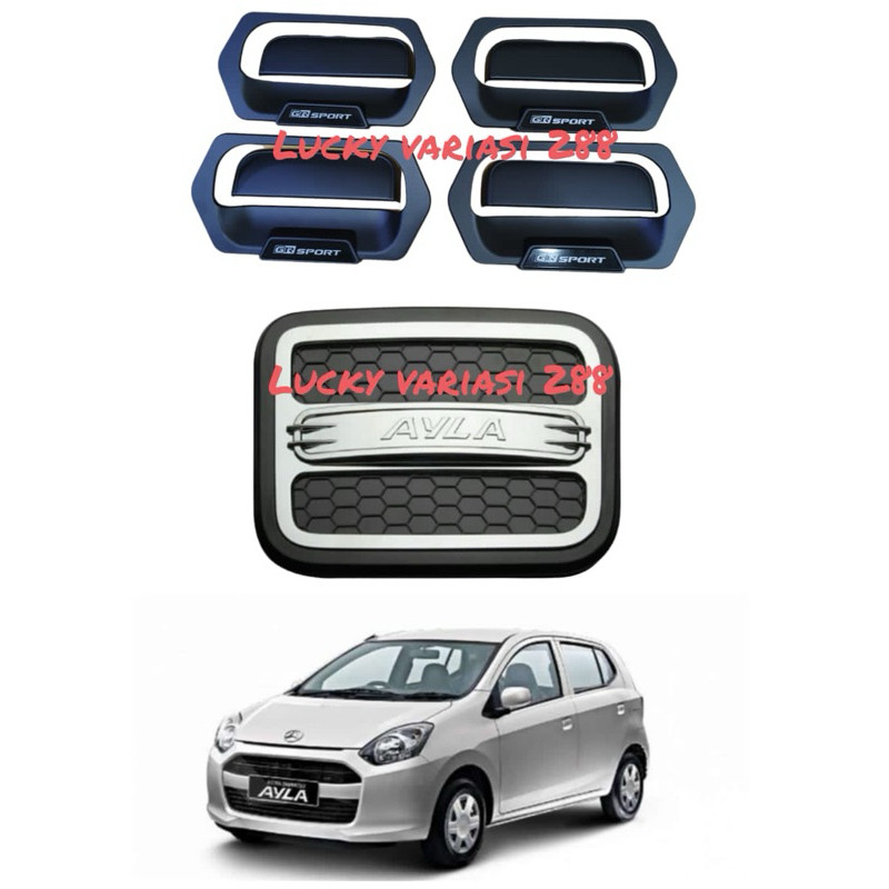 Paket Handle Outer Tank Cover Agya Ayla 2012-2022 Outer GR Sport TRD Sportivo Handle pintu Agya