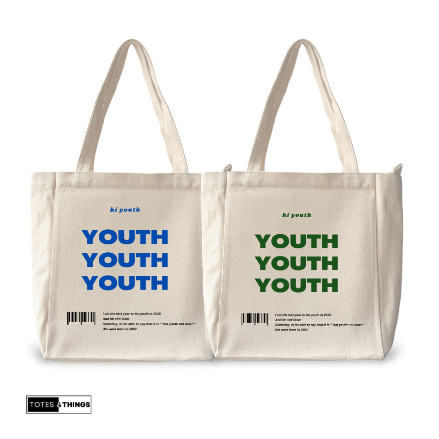 TOTE BAG KANVAS TOTE BAG RESLETING TAS KANVAS PREMIUM TOTE BAG KOREAN AESTHETIC [ VER 02 ]