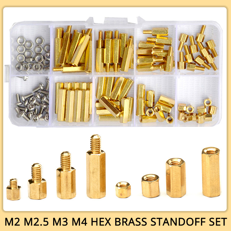 M2 M2.5 M3 M4 Hex Brass Standoff PCB Motherboard Spacer Screw Nut Thread Pillar Mount Male Female Sp