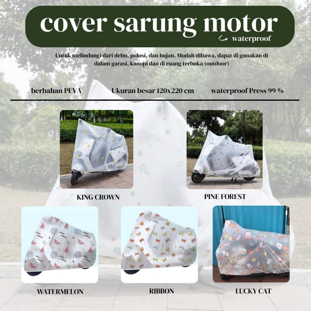 BISA COD Sarung sepeda sarung motor beat motor sarung vario scoopy - sarung sepeda listrik motor lis