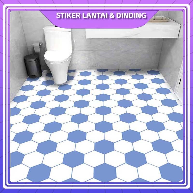 Stiker Lantai Kamar Mandi Wallpaper dindingTahan Air 2 Meter Stiker Kamar Mandi Anti Air Stiker Deko
