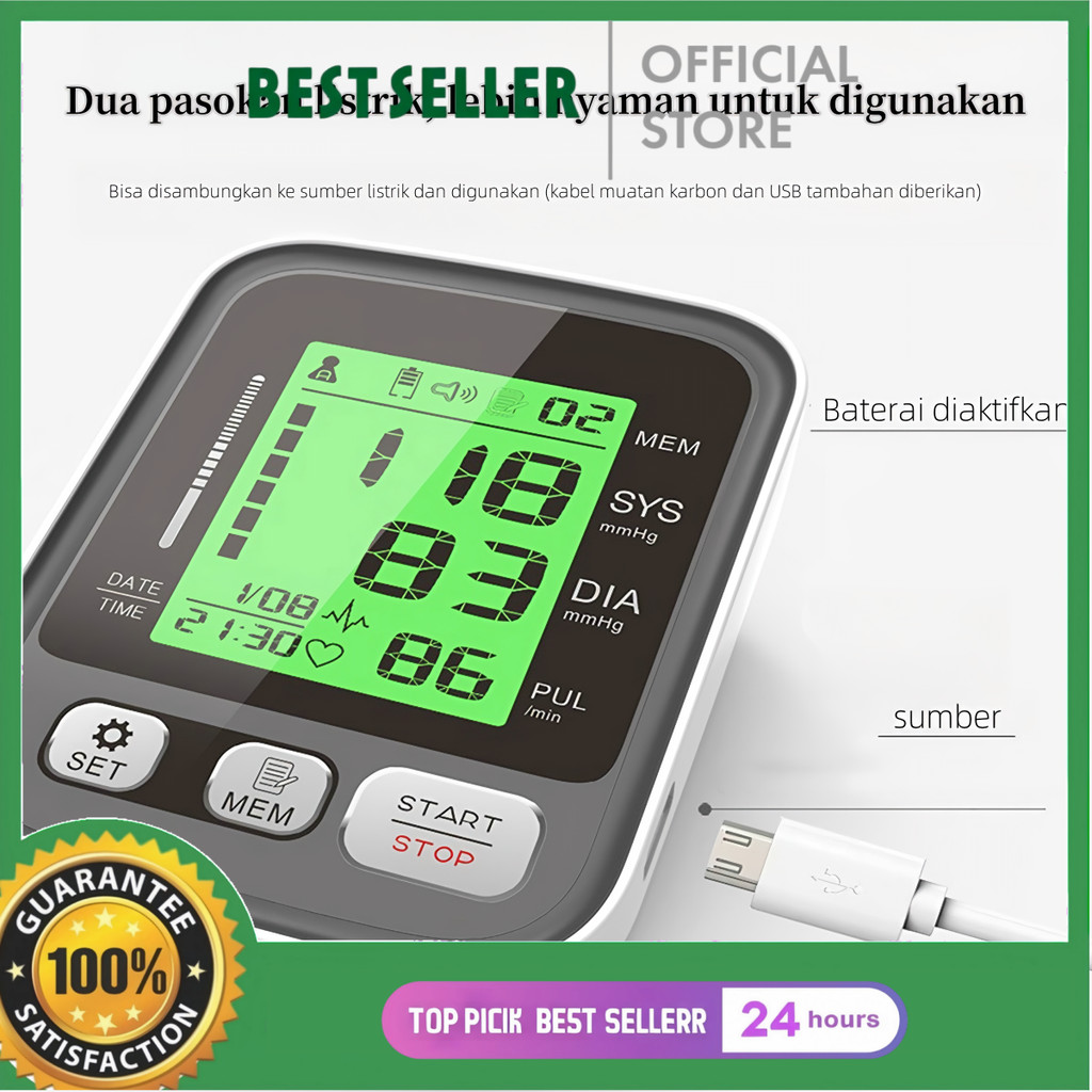 Taff Omicron Tensimeter Digital B869 Alat Ukur Tekanan Darah Otomatis Sphygmomanometer Lengkap Denga