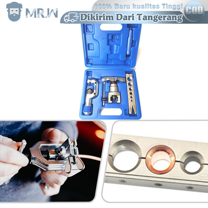 Flaring Tool Set 45° Kit Alat Manual Flar Swaging Tool Ac 3/16-3/4 Inch Tipe Eksentrik Bagus