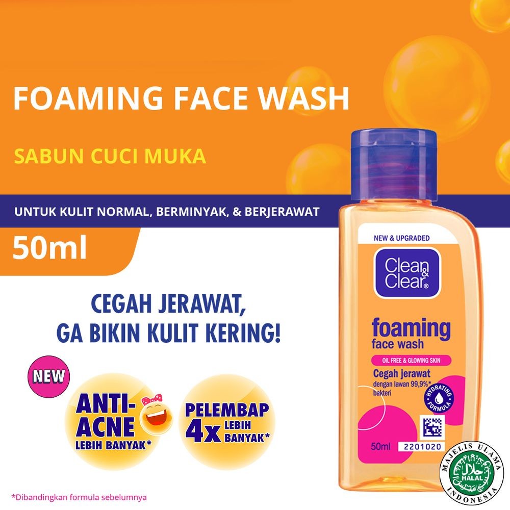 CLEAN & CLEAR FOAMING FACIAL WASH  50mL