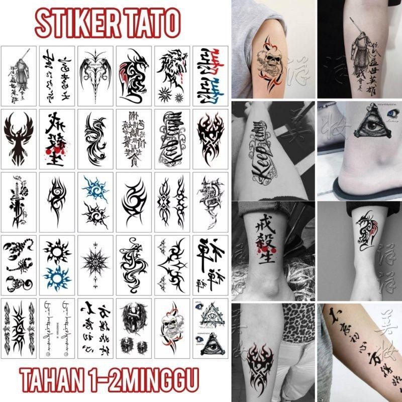 Shaleen- 30 Pcs Grosir Termurah Tato Tulisan Jepang Aesthetic KODE O - Tatto Temporer motif kecil, T